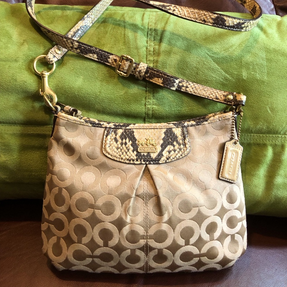 Coach Signature fabric cross body bag